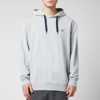 Image of Barbour Lounge Mens Albert Hoodie - Light Grey Marl - XXL