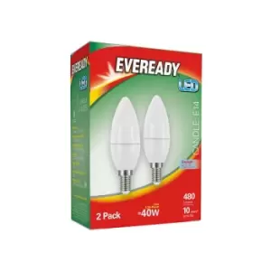 image of Eveready LED Candle 480 Lumen E14 Daylight x 2 S15300