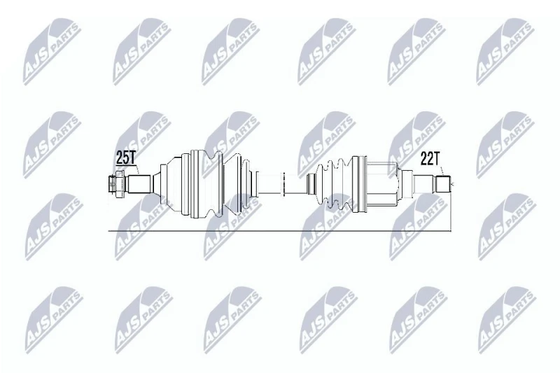 Image of NTY NPW-CT-018 Drive shaft Manual Transmission, Front Axle Drive Shaft (13)