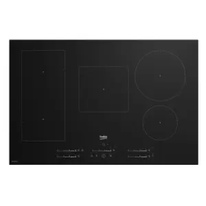 Image of Beko Hii85700Uft 5 Zone Black Induction Hob, (W)780mm