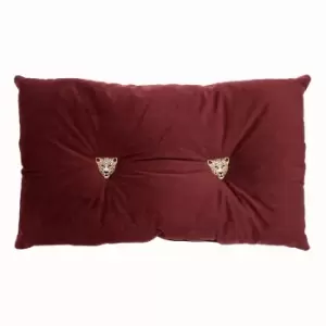 image of Paoletti Panther Pre-filled Cushion Polyester Oxblood