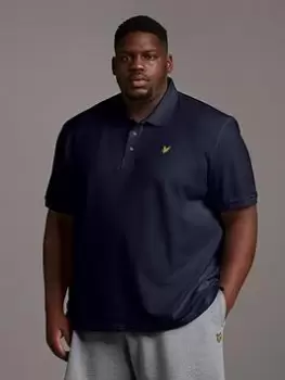 Image of Lyle & Scott Big & Tall Plain Polo Shirt, Navy, Size 1Xl 50/52, Men