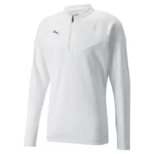 image of Puma Individual Funnel Zip Top Mens - White