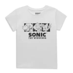 image of Sonic The Hedgehog Trio Womens T-Shirt - White - L