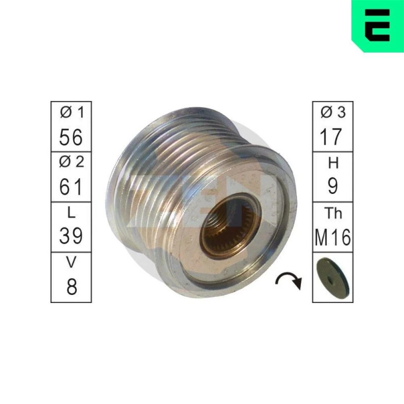 Image of ERA Alternator clutch pulley ERA ZN5534