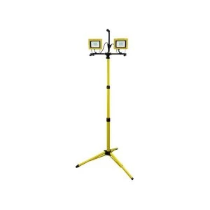 image of Faithfull Power Plus SMD LED Twin Tripod Site Light 60W 5400 Lumens 110V