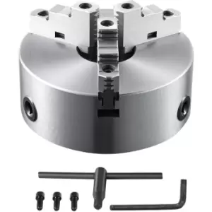 Image of 3-Jaw Lathe Chuck, 8'', Self-Centering Lathe Chuck, 0.16-8 in/4-200 mm Clamping Range with T-key Fixing Screws Hexagon Wrench, for Lathe 3D Printer