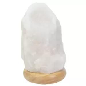 image of White colour changing USB salt lamp