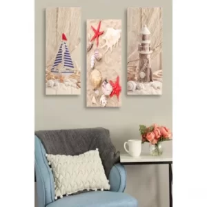 Image of MDF0059 Multicolor Decorative MDF Painting (3 Pieces)