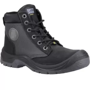 image of Safety Jogger Mens Dakar Leather Safety Boots (10 UK) (Black/Dark Grey)