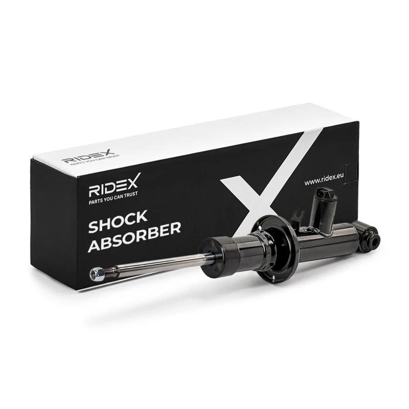 Image of RIDEX 854S20640 Shock absorber Rear Axle both sides, Gas Pressure, Electronically adjustable shock strength, Telescopic Shock Absorber, Top pin Shock