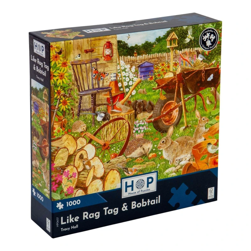 Image of The House Of Puzzles Like Rag Tag & Bobtail, 1000 Piece Jigsaw Puzzle Multicolor Unisex
