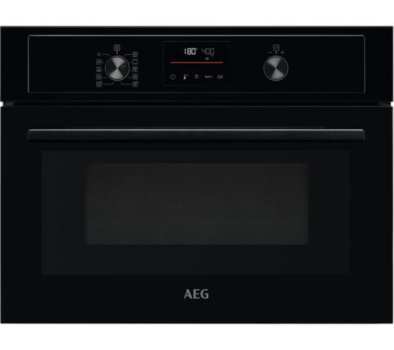 image of AEG KMX365060B 3000 CombiQuick Built-In Combination Microwave Oven - Black KMX365060B Black