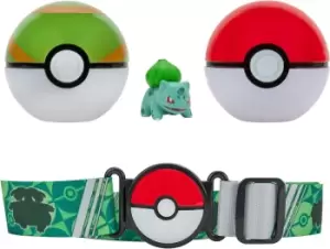 Image of Pokemon Clip 'n' Go Poke Belt set - Poke Ball, Nest Ball and Bulbasaur #1 Action Figure multicolor