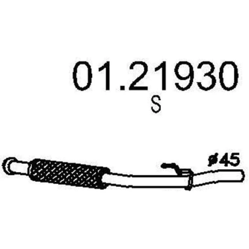 Image of MTS 01.21930 Exhaust Pipe Front, Length: 850mm Exhaust Pipe (17)