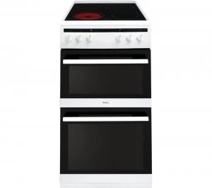 Image of Amica AFC5100WH Double Oven Ceramic Hob Electric Cooker
