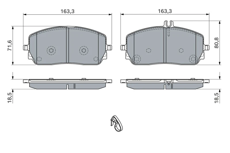 Image of Brake pad set Bosch 0 986 460 035