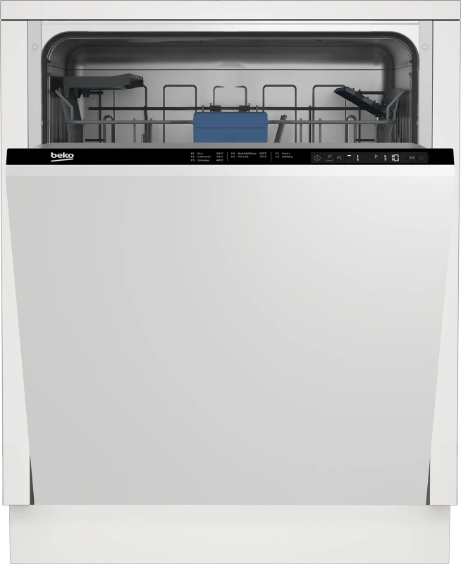 Image of Beko BDIN25440 Integrated Full Size Dishwasher - Black Control Panel - C Rated
