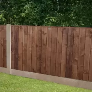 Forest 6' x 3' Brown Pressure Treated Vertical Closeboard Fence Panel (1.83m x 0.92m) - main image