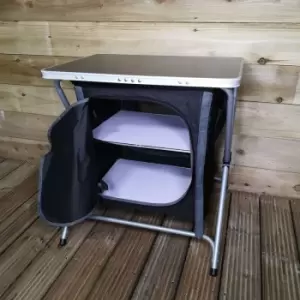 Image of 60cm Portable Foldable Camping Table / Cabinet in Black