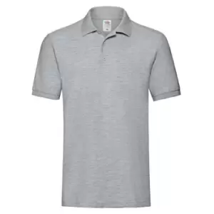 Image of Fruit of the Loom Mens Premium Pique Polo Shirt (L) (Athletic Heather Grey)