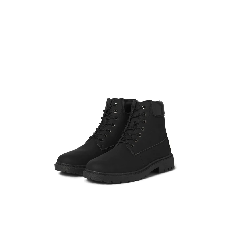 Image of Jack and Jones Mens Ainsworth Faux Leather Hiker Rugged Boots Anthracite male 10 (44)