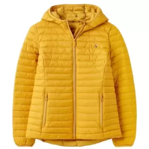 Image of Joules Womens Snug Showerproof Packable Puffer Coat Antique Gold 14