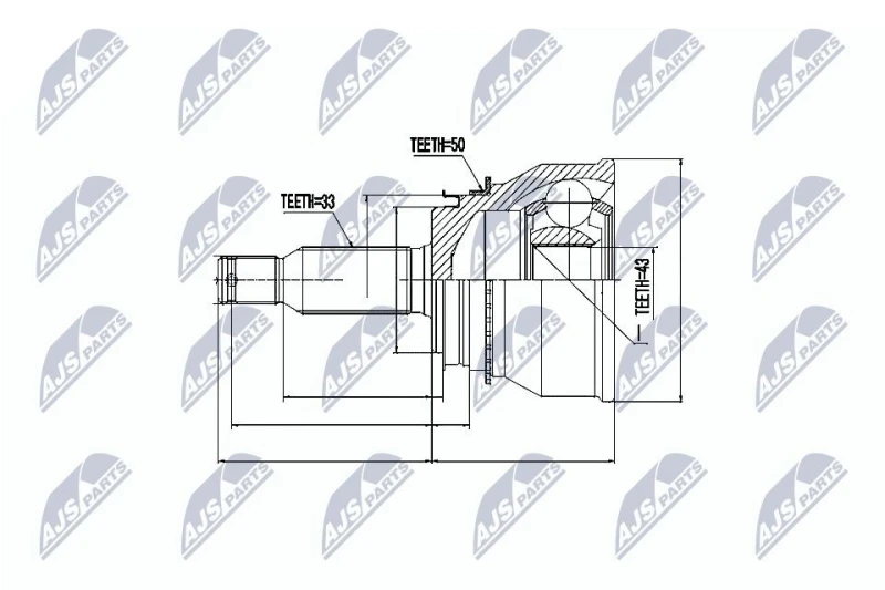 Image of NTY CV joint kit NTY NPZ-MS-038