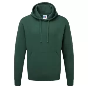 Image of Russell Mens Authentic Hooded Sweatshirt / Hoodie (2XL) (Bottle Green)