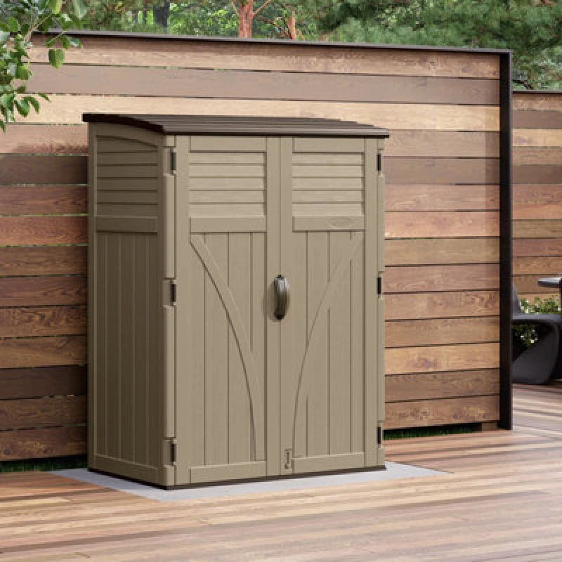 Image of Suncast Aston Large Storage Cabinet - Sand, Brown BMS5700