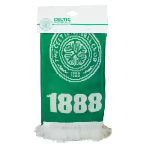 Image of Celtic Tassled Scarf (One Size) (Green/White)