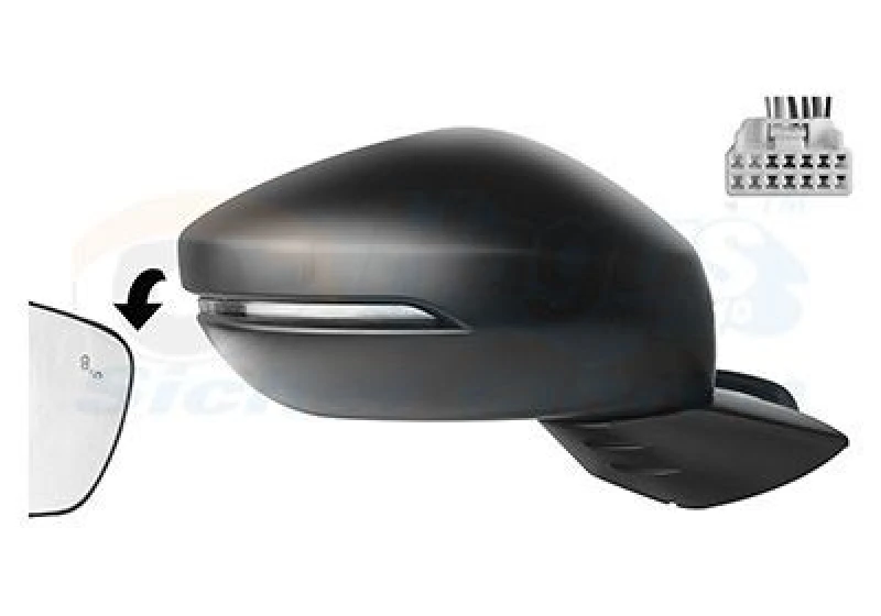 Image of VAN WEZEL Wing mirror VAN WEZEL 2592818