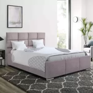 Image of Gerali Bed King Plush Velvet Pink