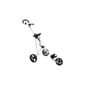 image of Fast Fold Force 3 Wheel Golf Trolley - White