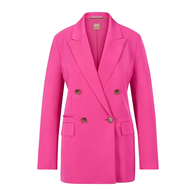 Image of Boss Womens BOSS Jefala As Structured Blazer Medium Pink female 8 (S)