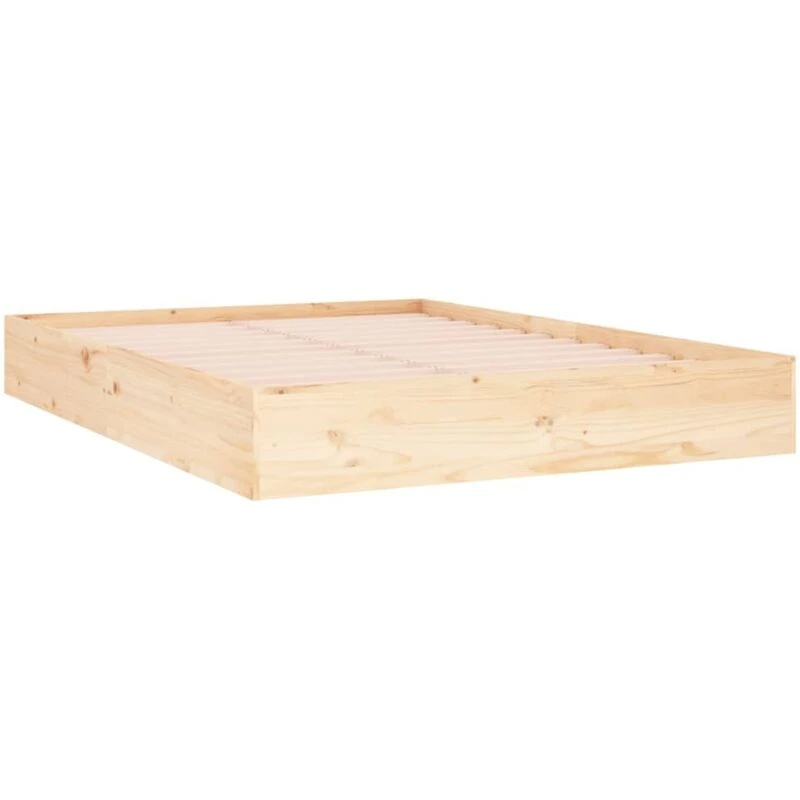 Image of VIDAXL Vidaxl - Bed Frame without Mattress Solid Wood 120x190cm Small Double Small Double 8720287067580
