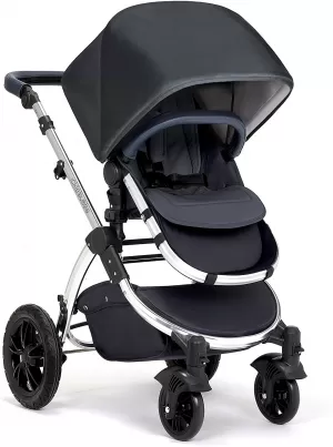 image of Ickle Bubba Stomp V4 All-in-One Travel System with ISOFIX Base Blueberry Chrome