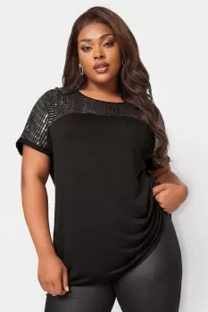 Image of Sequin Embellished Top