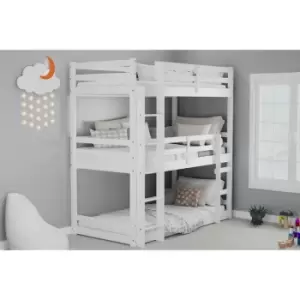 image of Birlea Furniture - Tressa Triple Bunk Bed White - White