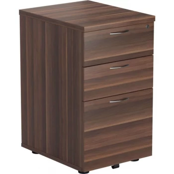 image of 3 Drawer Under Desk Pedestal - Dark Walnut