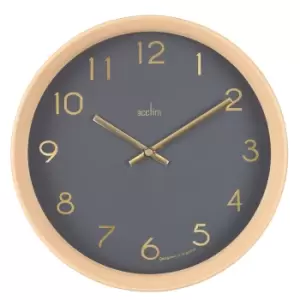 image of Acctim 'Upsilon' 25cm Light Wood Effect Wall Clock