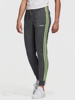 image of adidas Essentials 3 Stripe Pant, Dark Grey Heather Size M Women