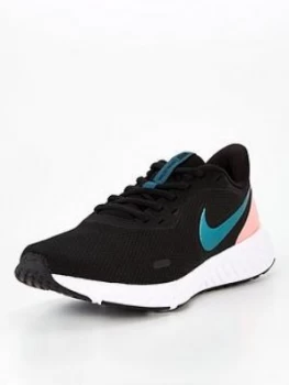 image of Nike Revolution 5 - Black/Pink, Size 5, Women