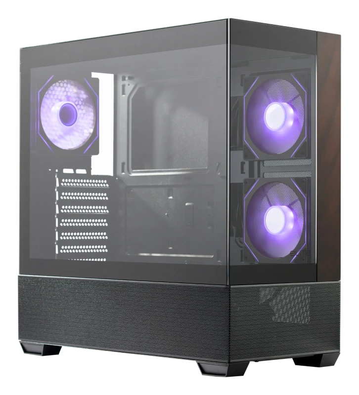 Image of Cooler Master Elite 690 Wood Midi Tower Black