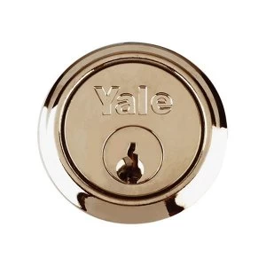 image of Yale Locks P1109 Replacement Rim Cylinder & 4 Keys Polished Brass Finish Visi