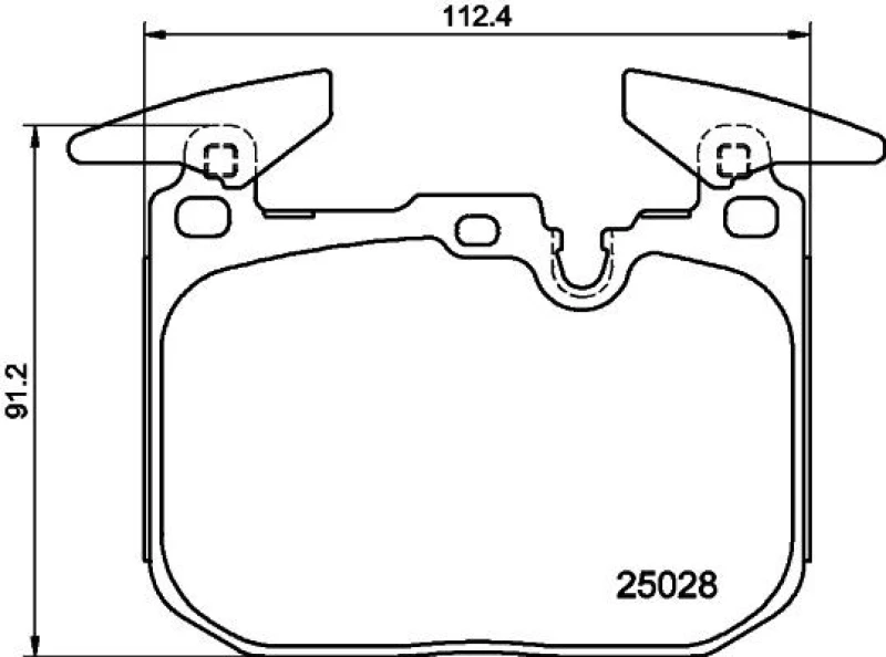 Image of HELLA Brake pad set HELLA 8DB 355 025-771