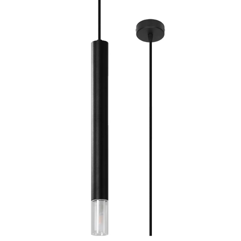 Image of Sollux Lighting Pendant lamp steel, glass Wezyr modern Design G9