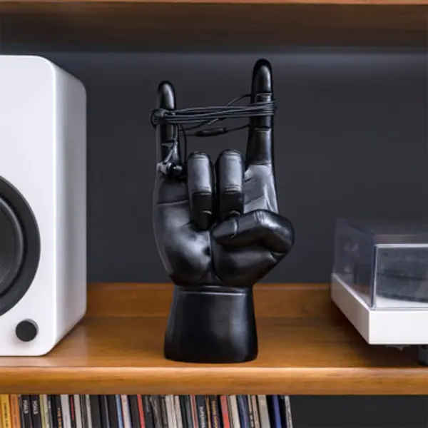 Image of Rock On Headphones Stand in Black