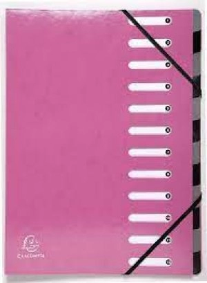 image of Iderama Multipart File Harmonika A4, 12 Sections, Purple, Pack of 6