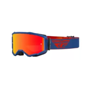 image of FLY Racing Zone Goggle Red Navy W Red Mirror Amber Lens